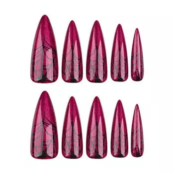 Visual Impact Halloween Press on Nails Various Styles Festive Atmosphere Halloween Fake Nails Detachable DIY