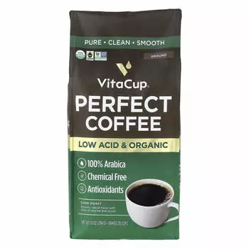 VitaCup Идеальный кофе, Молотый кофе, Темная обжарка, 284 г (10 унций)