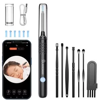 VITCOCO Earpick Camera 1920P Earpick Camera с ультратонким объективом Earscope Пылезащитный чехол IP67 Водонепроницаемый Earpick с контролем температуры света 6 светодиодов