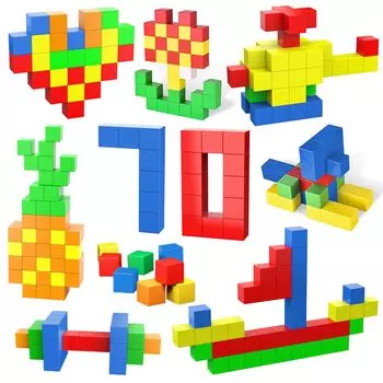VIXA Магнитный куб Магнитная игрушка 70 деталей 30 мм 3D головоломка Блоки Воображение Творчество Концентрация STEM Развитие мозга Образование Кончик пальца