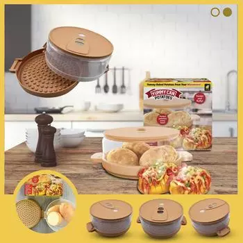Вкусная банка запеченного картофеля, блюдо для микроволновки, бекон, сковорода для гриля, кухонная духовка, коробка для гриля, картофель, запеченный на решетке One Size коричневый