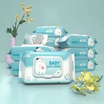 Влажные салфетки Mengliyou Baby, пердеж для рук, специальная большая сумка, 80 насосов, доступная сумка для протирания лица