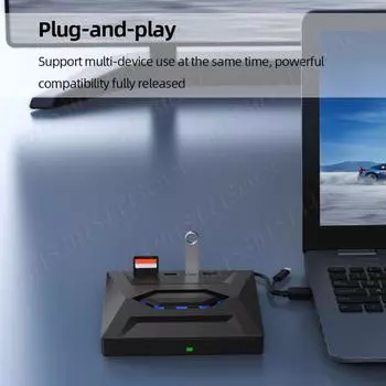Внешний CD DVD-привод 5 в 1 USB3.0 Type C с портами USB/Type-C + привод для чтения и записи дисков SD/TF для ноутбуков Mac/Linux Windows