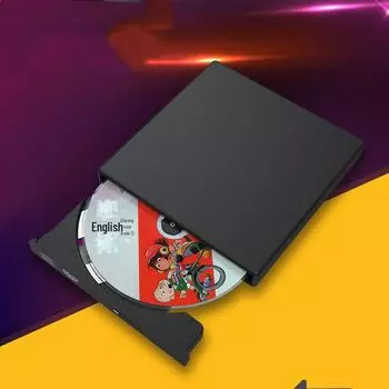Внешний USB 2.0 DVD/CD-рекордер и оптический привод для настольных компьютеров и ноутбуков kit without optical drive чёрный