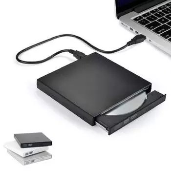 Внешний USB 2.0 комбинированный DVD-ROM оптический привод CD VCD-ридер для ноутбука белый