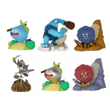 Внешний вид фигурки Dragon Quest 3D Monster Encyclopedia КОРОБКА с продуктом 1КОРОБКА 6 штук Всего 6 типов ~Издание со слизью!~ = синий