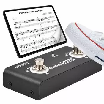 Внешняя педаль Loop Page Turner для Loop Station Переключение дорожек с 9 петлями USB-кабель Заменяет все функции и элементы управления кнопками «вперед» и «назад»