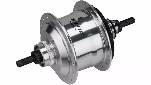 Внутренняя втулка SHIMANO, серебристая, 32H, вал 187 мм, 135 мм, совместимая с ротором Center Lock ISGS700111BS, ALFINE, 11 скоростей, SG-S7001, длина OLD серебряный