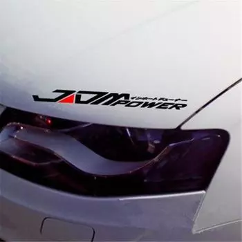 Водонепроницаемая наклейка на бампер автомобиля JDM, черная/белая белый
