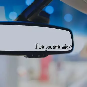 Водонепроницаемая ПВХ-наклейка на зеркало заднего вида автомобиля «Drive Safe» 11x2cm
