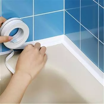 Водонепроницаемая уплотнительная лента из ПВХ 1 м/3,2 м для раковины в ванной, душа, ванны и туалета - самоклеящаяся наклейка на стену 2.2CM&3.2M белый