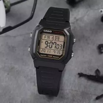 Водонепроницаемые цифровые часы Casio 800, срок службы батареи 10 лет, черные