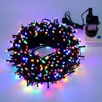 Водонепроницаемые светодиодные светильники для украшения комнаты RGB Рождественская гирлянда для балкона, сада, светодиодная лента tira de luces 10M20M 30M 50M 100M 10M