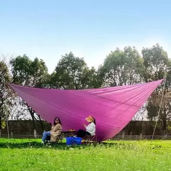 Водонепроницаемый 3M/4M Треугольный тент для террасы и сада, тент для кемпинга, тент для плавания, тент для виндсерфинга для пеших прогулок 3x3x3m зелёный
