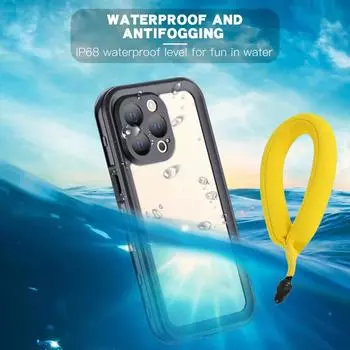 Водонепроницаемый чехол IP68 для дайвинга на глубине 2 м, для подводного плавания, для спорта на открытом воздухе, прозрачный чехол For iPhone 14
