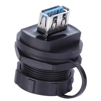 Водонепроницаемый USB-разъем с медным контактом PA66, изолятор USB3.0, двойной женский пылезащитный чехол