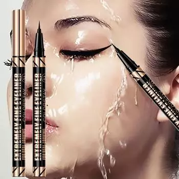 Водостойкая жидкая подводка для глаз Precise Waterproof — стойкая, не размазывающаяся и не выцветающая формула для безупречного макияжа глаз на весь день чёрный