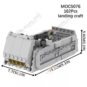 Военная серия Посадочная битва Сцена Конструктор DIY Десантный корабль ДОТ Окоп Сторожевая башня Модель Сборная игрушка для детей