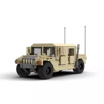 Военный джип HUmmer M998 армейское оружие штурмовая машина строительные блоки кирпичи классическая модель WW2 фигурки игрушки мальчики подарок