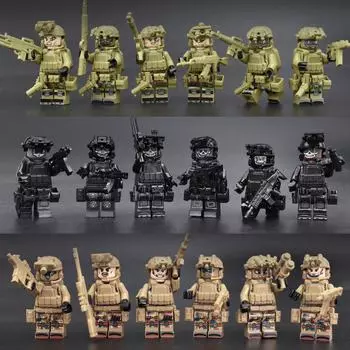 Военный спецназ жилет и рюкзак минифигурка конструктор игрушечный набор Ghost Special Forces чёрный