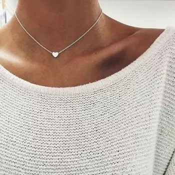 Vogue Love Heart кулон-цепочка ожерелье женские украшения подарок коктейльная вечеринка золотой