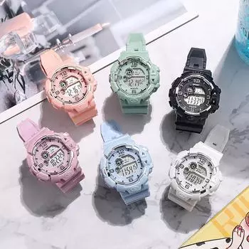 Vogue модные светящиеся часы мужские и женские электронные часы наручные часы спортивные унисекс цифровые часы водонепроницаемые розовый