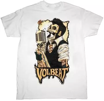 Volbeat Элвис Пресли белая футболка унисекс S
