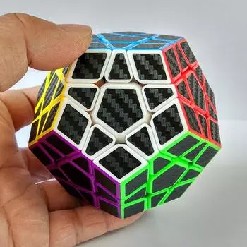 Волшебная головоломка Megaminxed 3x3x3, наклейки из углеродного волокна, профессиональная скорость, 12-сторонняя головоломка Cubo, развивающие игрушки для детей