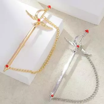 Волшебная карта Девушка Сакура Разнообразие Kulo Brand Меч Брошь Anti-Light Xiaoxiangfeng Pin Шелковый шарф Пряжка Аксессуары Yiwu