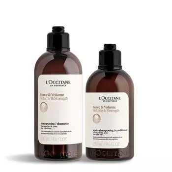 Volume Strength Regular Duo Conditioner Укрепляющий уход за волосами на травах для женщин и мужчин Популярный L OCCITANE & (Шампунь и набор) объем, коричневый