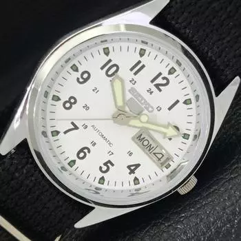ВОССТАНОВЛЕННЫЕ АВТОМАТИЧЕСКИЕ МУЖСКИЕ ЧАСЫ SEIKO 5 JAPAN 6309A С БЕЛЫМ ЦИФЕРБЛАТОМ a427316-2 QRL-a427316
