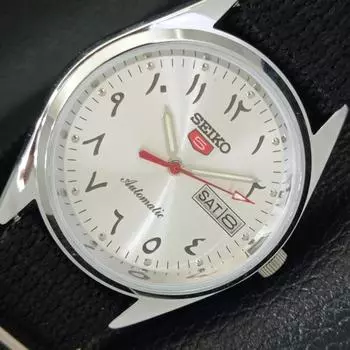 ВОССТАНОВЛЕННЫЕ МУЖСКИЕ ЧАСЫ SEIKO 5 AUTOMATIC 6309 JAPAN ARABIC SILVER DIAL a427345-2 QRL-a427345