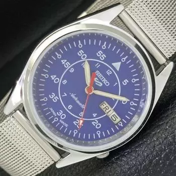 ВОССТАНОВЛЕННЫЕ МУЖСКИЕ ЧАСЫ SEIKO 5 AUTOMATIC 6309A JAPAN СИНИЙ ЦИФЕРБЛАТ a427258-2 QRL-a427258