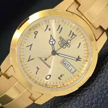 ВОССТАНОВЛЕННЫЕ SEIKO 5 AUTOMATIC 6309A ЯПОНИЯ АРАБСКИЙ ЗОЛОТОЙ ЦИФЕРБЛАТ a426419-2 RL-a426419