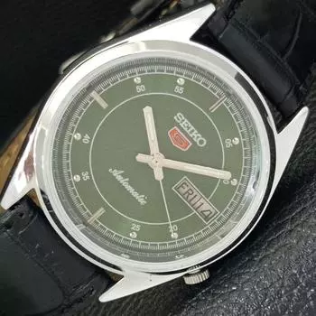 ВОССТАНОВЛЕННЫЕ SEIKO 5 AUTOMATIC 7009A JAPAN MENS ЦИФЕРБЛАТ ЗЕЛЕНОГО ЦВЕТА A432332-2 R111-a432332