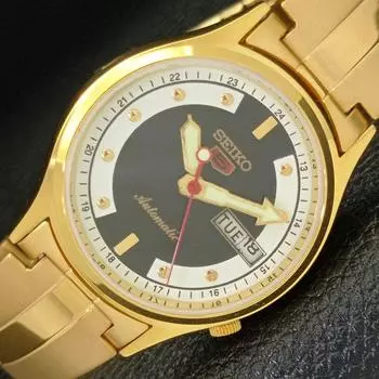 ВОССТАНОВЛЕННЫЕ SEIKO 5 АВТОМАТИЧЕСКИЕ ЯПОНИЯ 6309A НАРУЧНЫЕ ЧАСЫ С ЧЕРНЫМ ЦИФЕРБЛАТОМ a426403-2 RL-a426403