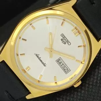 ВОССТАНОВЛЕННЫЕ ВИНТАЖНЫЕ ЧАСЫ SEIKO 5 AUTO 6349A ЯПОНСКИЕ МУЖСКИЕ СЕРЕБРЯНЫЕ ЧАСЫ 595a-a312292-9 SKU595a-a312292