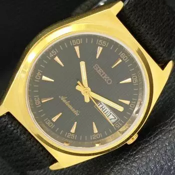ВОССТАНОВЛЕННЫЕ ВИНТАЖНЫЕ МУЖСКИЕ ЧАСЫ SEIKO AUTOMATIC 6309A ИЗ ЯПОНИИ С ЧЕРНЫМ ЦИФЕРБЛАТОМ a435133-2 R122-a435133