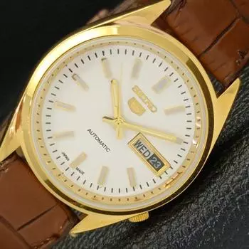 ВОССТАНОВЛЕННЫЕ ВИНТАЖНЫЕ SEIKO 5 AUTO 6309A ЯПОНИЯ МУЖСКИЕ ЧАСЫ С БЕЛЫМ ЦИФЕРБЛАТОМ a425907-2 RL620a-a425907