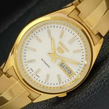 ВОССТАНОВЛЕННЫЕ ВИНТАЖНЫЕ SEIKO 5 AUTO 6309A ЯПОНИЯ МУЖСКИЕ ЧАСЫ С БЕЛЫМ ЦИФЕРБЛАТОМ a425908-2 RL620a-a425908