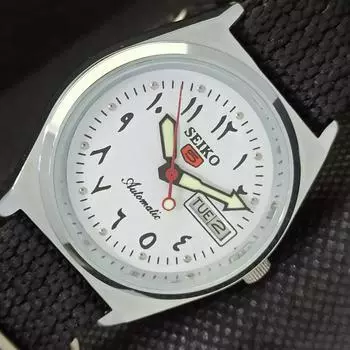 ВОССТАНОВЛЕННЫЕ ВИНТАЖНЫЕ SEIKO 5 AUTO 6309A ЯПОНИЯ МУЖСКИЕ АРАБСКИЕ ЧАСЫ 533c-a279914-9 SKU533c-a279914