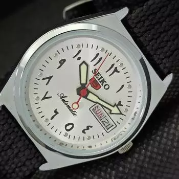 ВОССТАНОВЛЕННЫЕ ВИНТАЖНЫЕ SEIKO 5 AUTO 6309A ЯПОНИЯ МУЖСКИЕ АРАБСКИЕ ЧАСЫ 533d-a280227-2 SKU533d-a280227