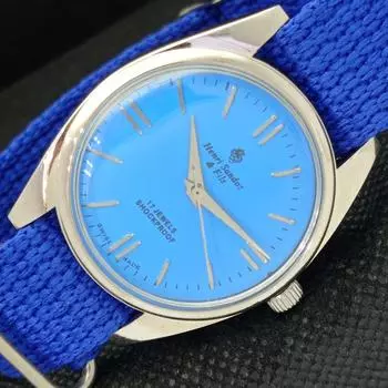 ВОССТАНОВЛЕННЫЕ ВИНТАЖНЫЕ ШВЕЙЦАРСКИЕ МУЖСКИЕ ЧАСЫ HENRI SANDOZ & FILS a307901-1 Sku586-a307901