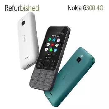 Восстановленный Nokia Оригинальный Nokia 6300 4G (2021) Мобильный телефон LTE 4G 1 Battery 1 Charger чёрный