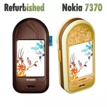 Восстановленный оригинальный мобильный телефон Nokia 7370 1 Battery 1 Charger чёрный
