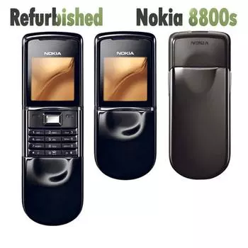 Восстановленный оригинальный мобильный телефон Nokia 8800 Sirocco Simple Set серебряный