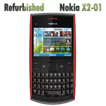 Восстановленный оригинальный мобильный телефон Nokia X2-01 1 Battery 1 Charger чёрный