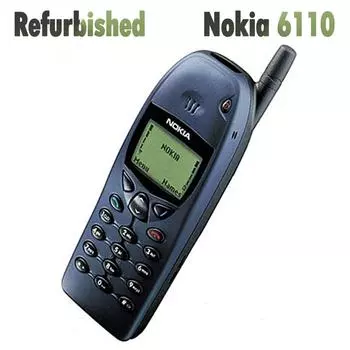 Восстановленный оригинальный мобильный телефон Nokia 6110 GSM 900 Simple Set чёрный