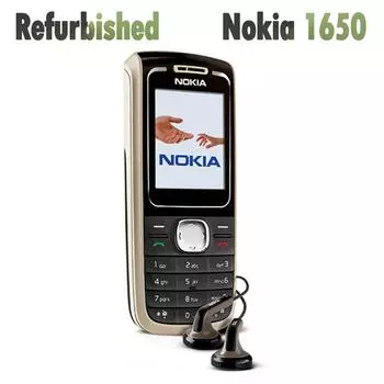 Восстановленный оригинальный мобильный телефон Nokia 1650 GSM 900/1800 Simple Set чёрный