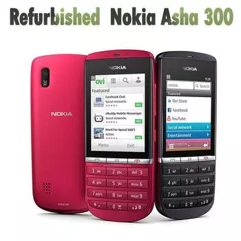 Восстановленный оригинальный Nokia Asha 300 3G функциональный телефон мобильный телефон